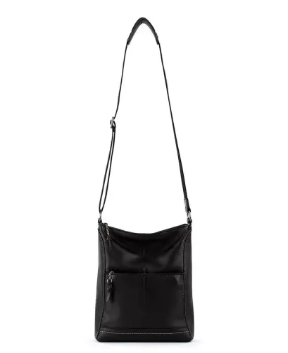 Women's Lucia Leather Crossbody Bag-Black - 7
