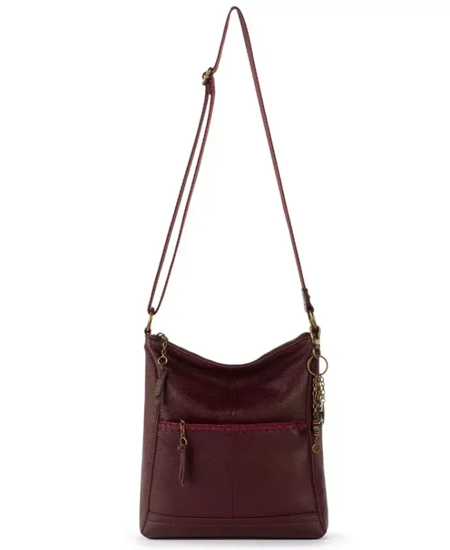 Women's Lucia Leather Crossbody Bag - Black Chr St - 5