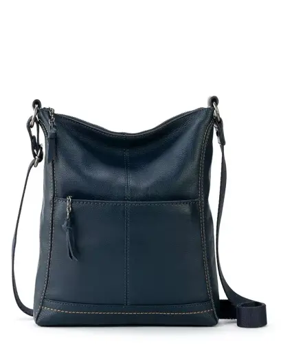Women's Lucia Leather Crossbody Bag - Indigo - 1