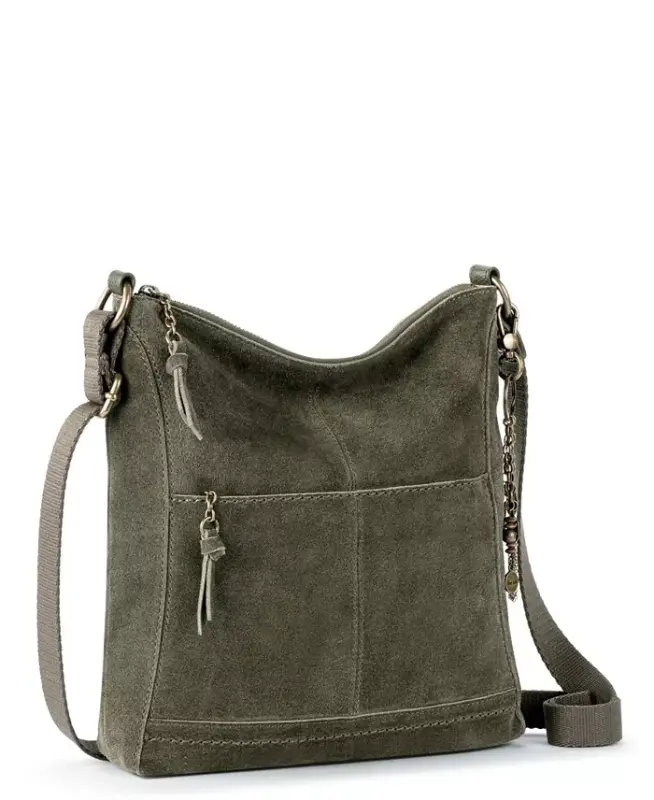 Women's Lucia Leather Crossbody Bag - Moss Suede - 3