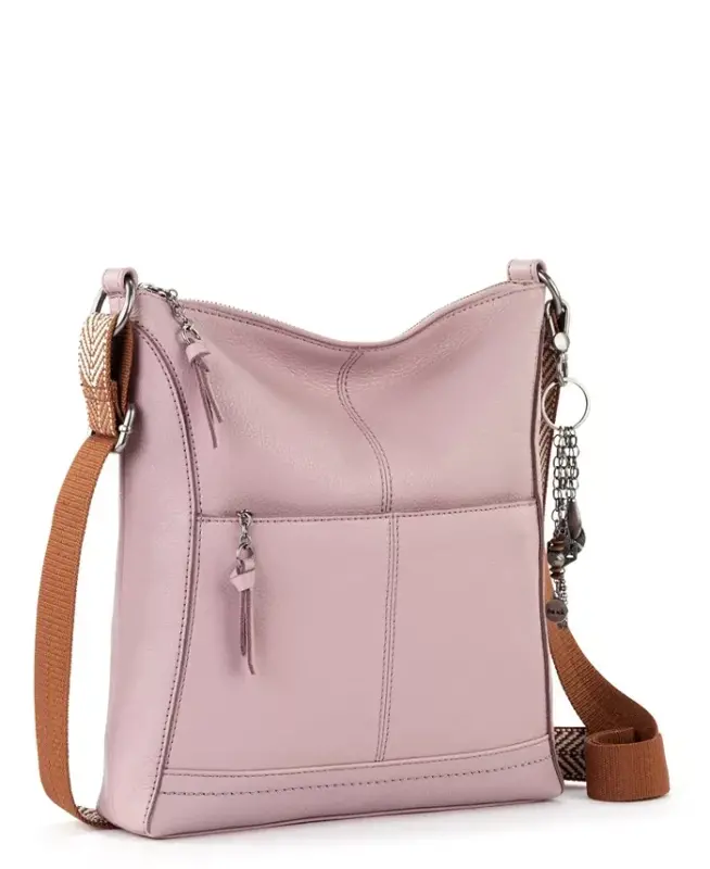 Women's Lucia Leather Crossbody Bag-Rosewood - 3