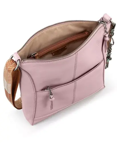 Women's Lucia Leather Crossbody Bag - Rosewood - 4