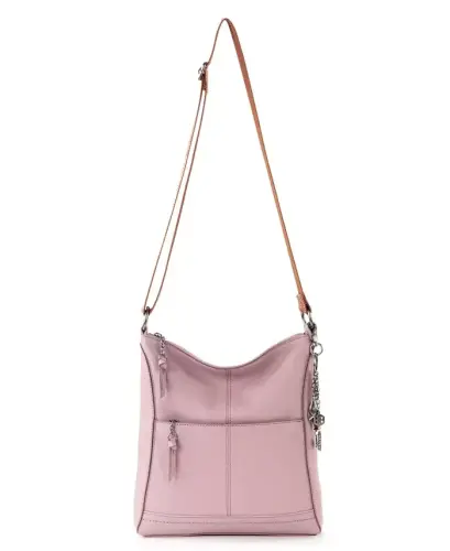 Women's Lucia Leather Crossbody Bag - Rosewood - 6