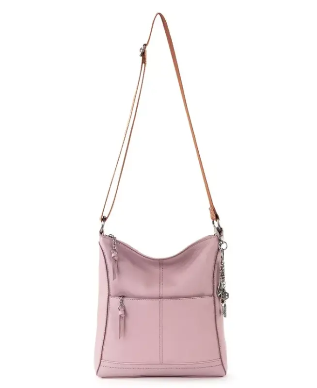 Women's Lucia Leather Crossbody Bag - Rosewood - 6