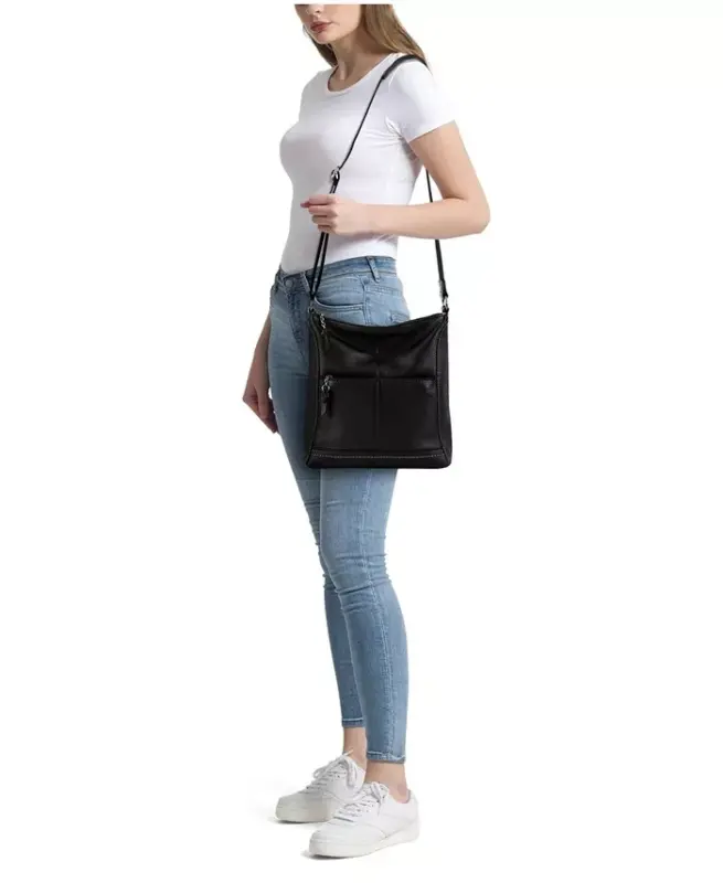 Women's Lucia Leather Crossbody Bag - Sand - 6