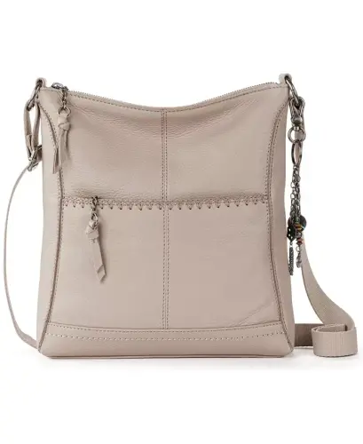 Women's Lucia Leather Crossbody Bag - Sand - 1
