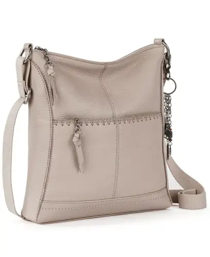 Women's Lucia Leather Crossbody Bag - Sand - 3
