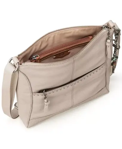Women's Lucia Leather Crossbody Bag - Sand - 4