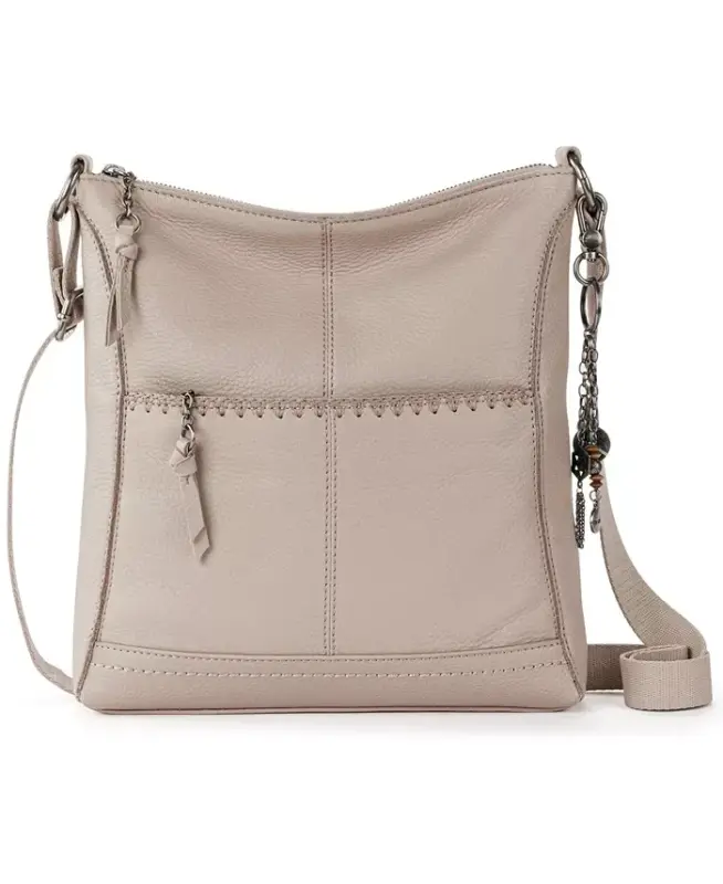 Women's Lucia Leather Crossbody Bag - Sand - THE SAK