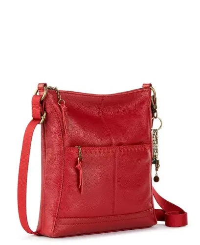 Women's Lucia Leather Crossbody Bag-Scarlet - 3
