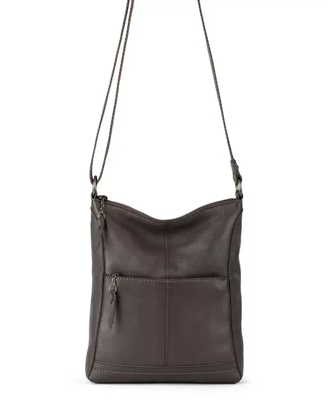Women's Lucia Leather Crossbody Bag-Slate - 7