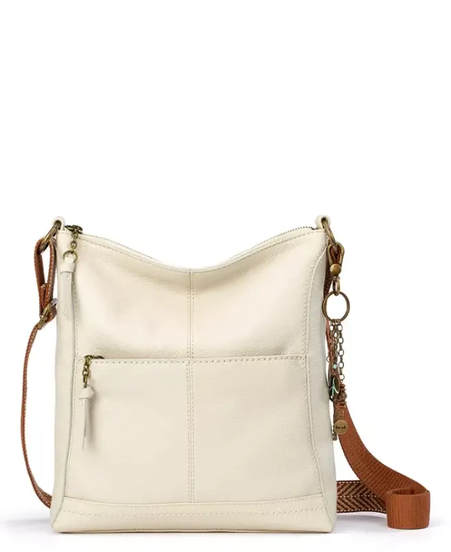 Women's Lucia Leather Crossbody Bag - Stone - 1