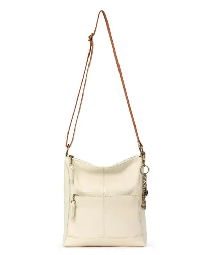 Women's Lucia Leather Crossbody Bag - Stone - 6