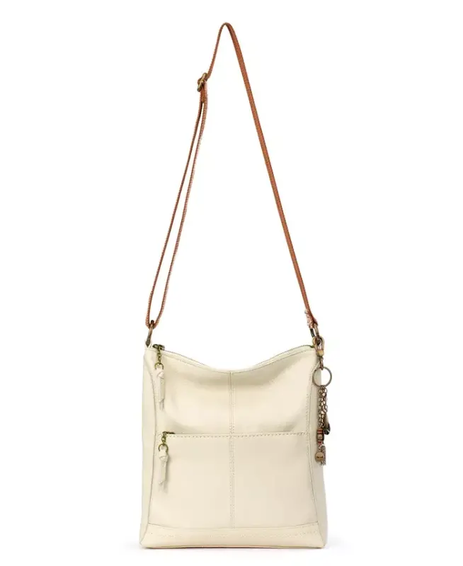 Women's Lucia Leather Crossbody Bag - Stone - 6