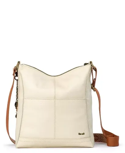 Women's Lucia Leather Crossbody Bag - Stone - THE SAK (1)
