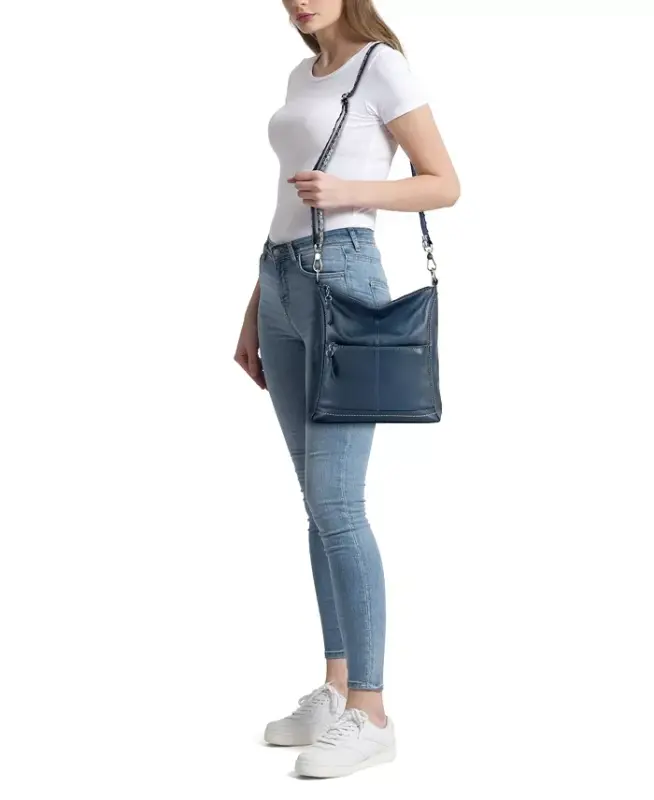 Women's Lucia Leather Crossbody Bag - Tobacco Suede - 6