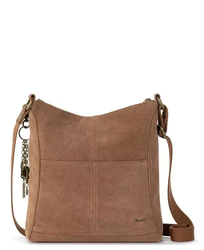 Women's Lucia Leather Crossbody Bag - Tobacco Suede - THE SAK (1)