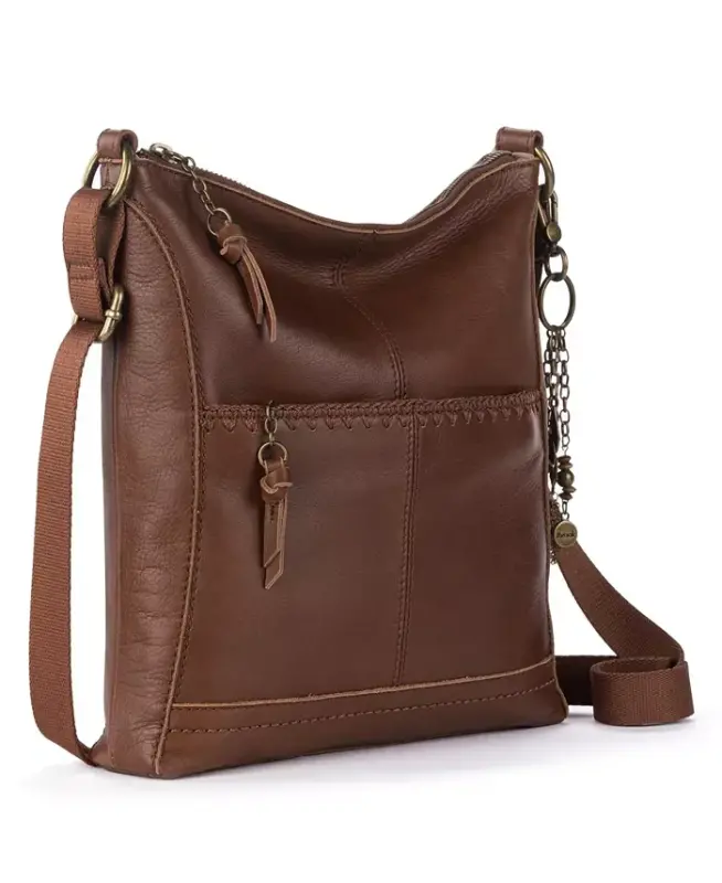 Women's Lucia Leather Crossbody Bag - Whiskey Stitch - 3