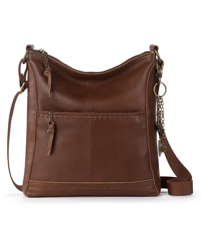 Women's Lucia Leather Crossbody Bag - Whiskey Stitch - 1