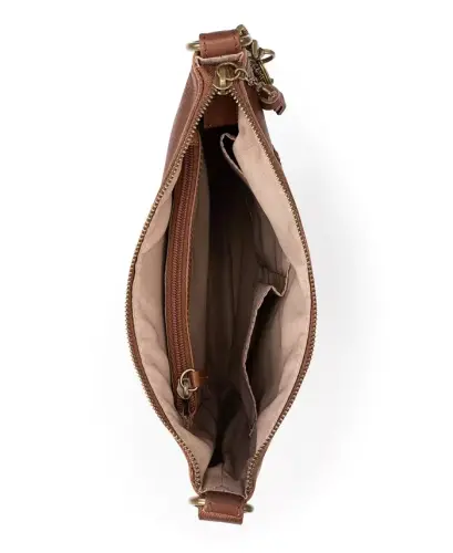 Women's Lucia Leather Crossbody Bag - Whiskey Stitch - 4