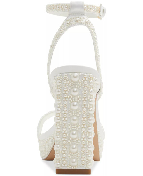 Women's Lulu Pearl Two-Piece Platform Dress Sandals White Mixed - 3