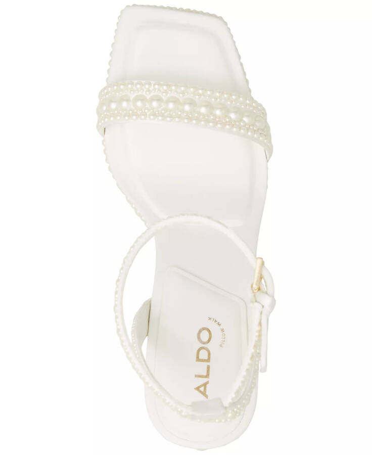 Women's Lulu Pearl Two-Piece Platform Dress Sandals White Mixed - 4