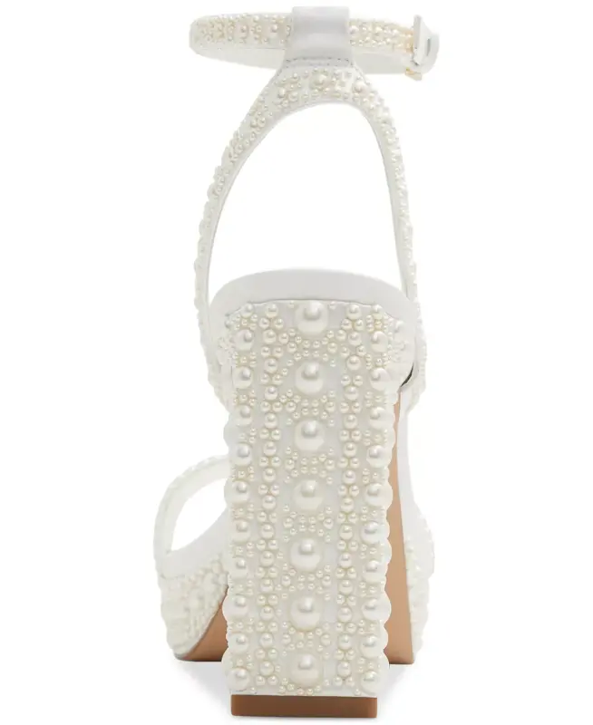 Women's Lulu Pearl Two-Piece Platform Dress Sandals-White Mixed - 3