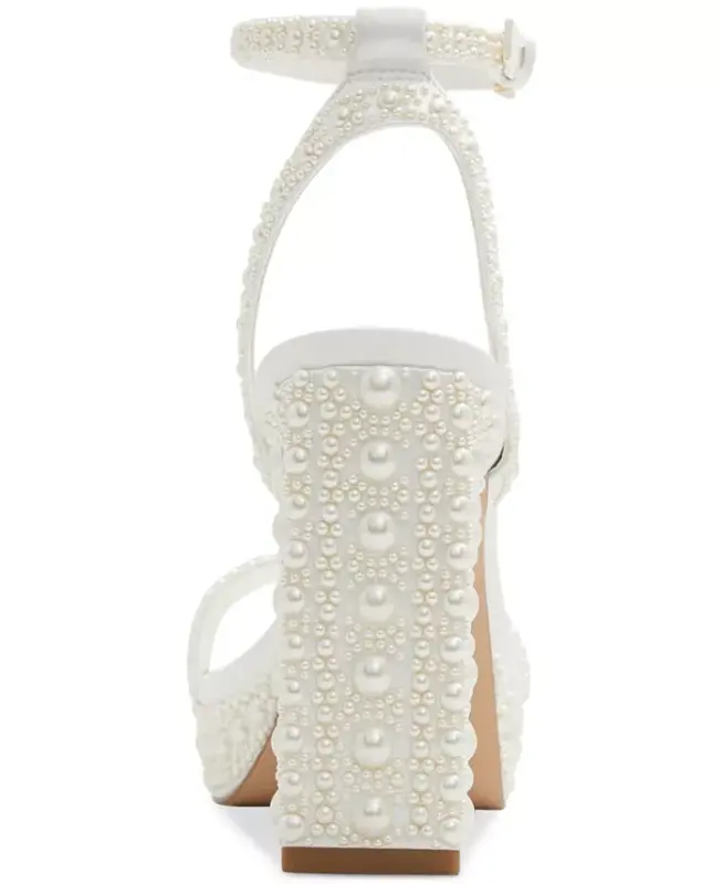 Women's Lulu Pearl Two-Piece Platform Dress Sandals-White Mixed - 3