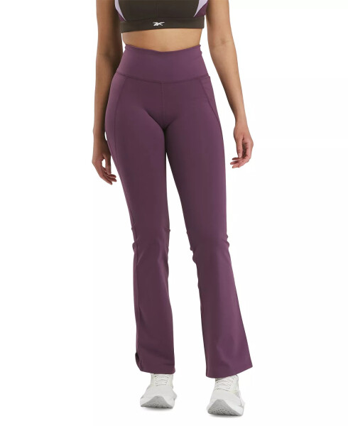 Women's Lux High Rise Mini-Flared Pants Plum - 1