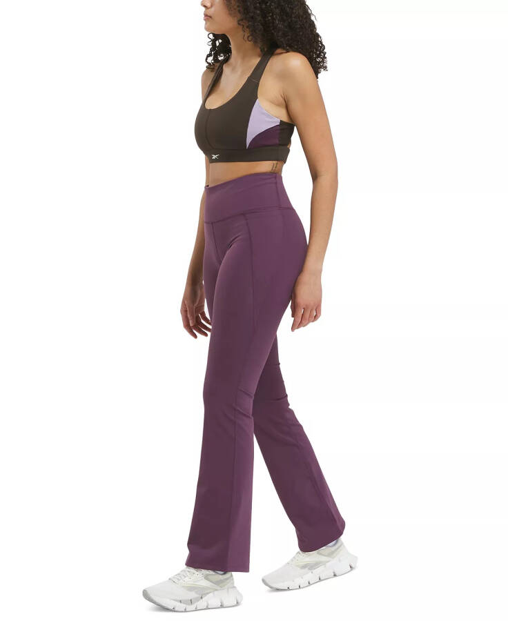 Women's Lux High Rise Mini-Flared Pants Plum - 3