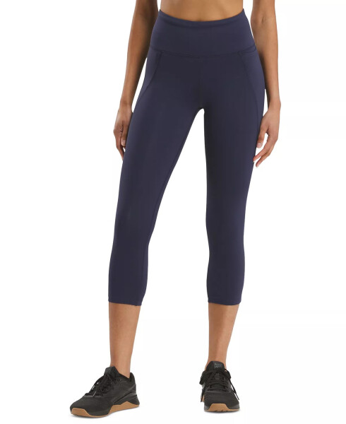 Women's Lux High-Rise Pull-On 3/4 Leggings Vector Navy - 1