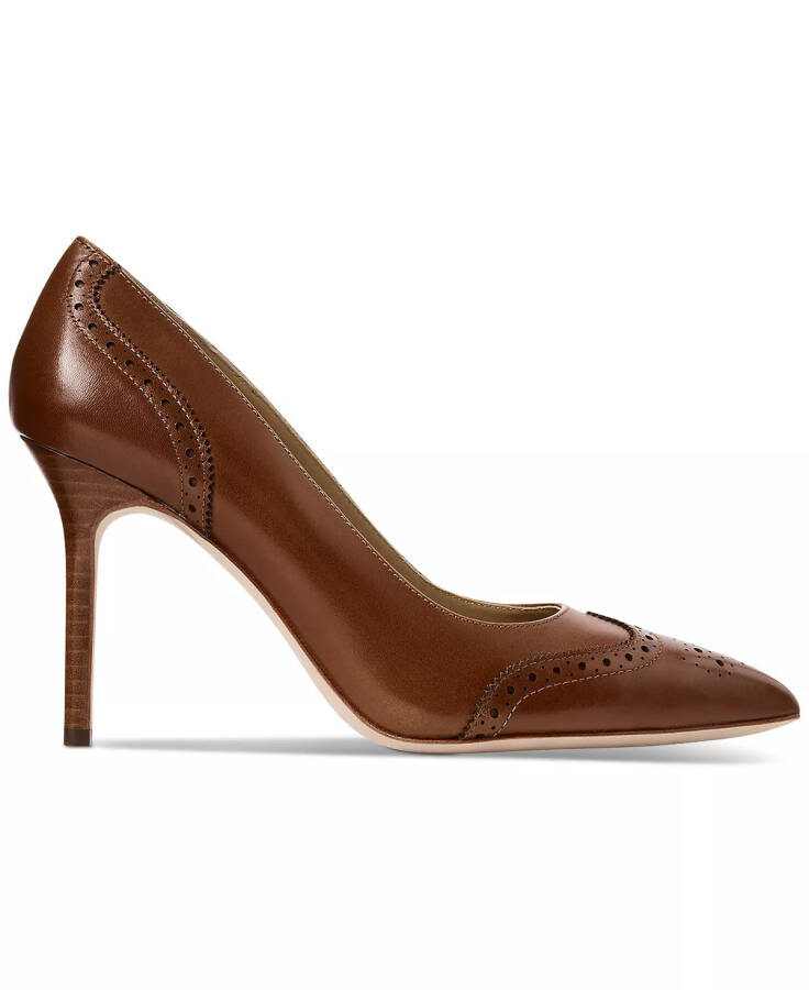 Women's Lynden Pointed Pumps Deep Saddle Tan Leather - 2