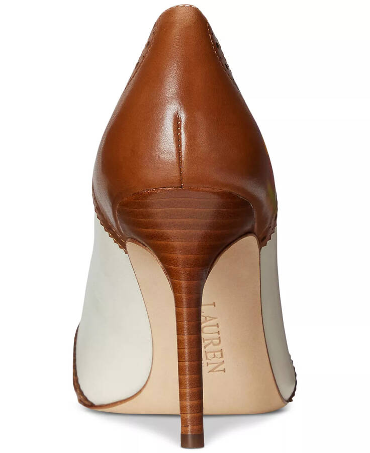 Women's Lynden Pointed Pumps Deep Saddle Tan, Vanilla - 3