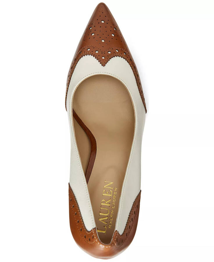 Women's Lynden Pointed Pumps Deep Saddle Tan, Vanilla - 4