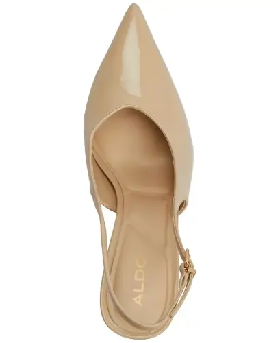 Women's Lysandre Pointed-Toe Slingback Pumps-Beige Patent - 4