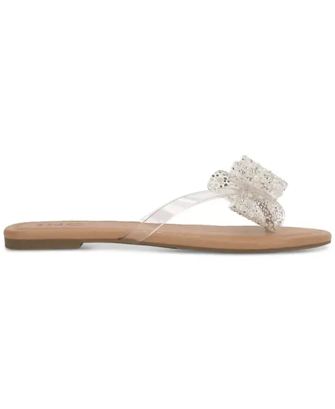 Women's Mabae Bow Flat Sandals, Created for Modazone-Pearl/Bling - 2
