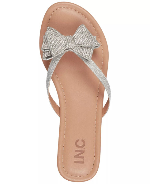 Women's Mabae Bow Flat Sandals, Created for Modazone Silver Bling - 4