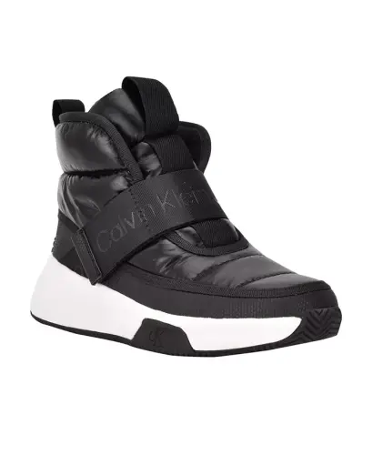 Women's Mabon Nylon High Top Sneakers-Black - 1