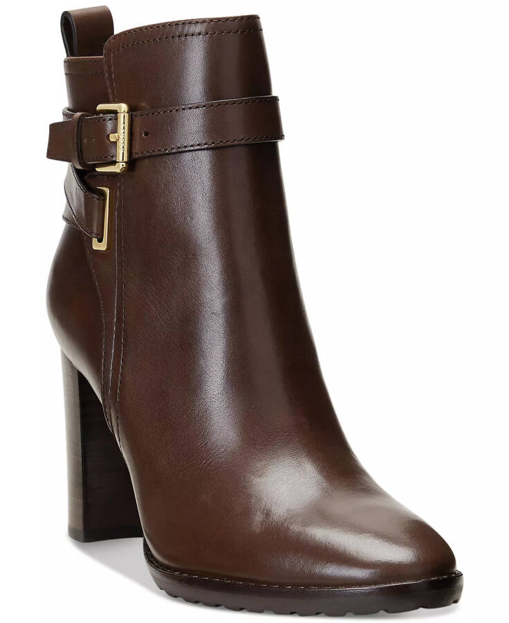 Women's Madisyn Buckled Dress Booties Chestnut Brown - 1