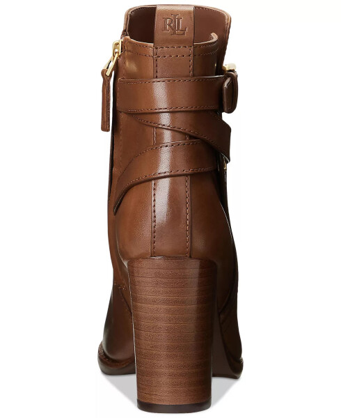 Women's Madisyn Buckled Dress Booties Deep Saddle Tan - 3