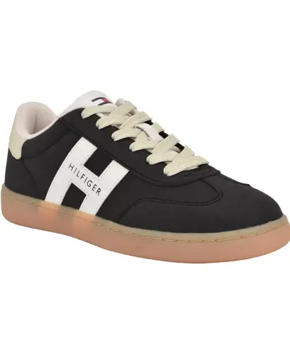 Women's Maisie Low Profile Lace-Up Sneakers - Black - 1