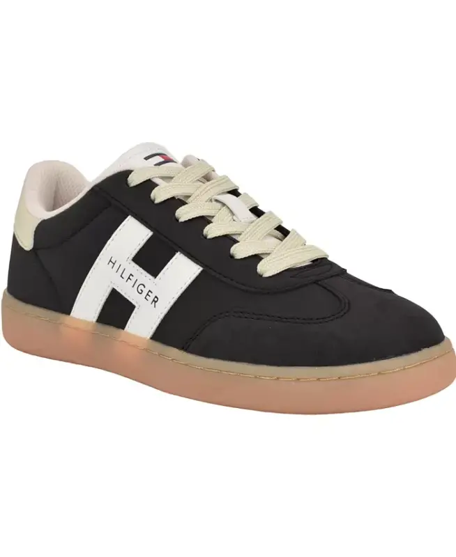 Women's Maisie Low Profile Lace-Up Sneakers - Black - 1