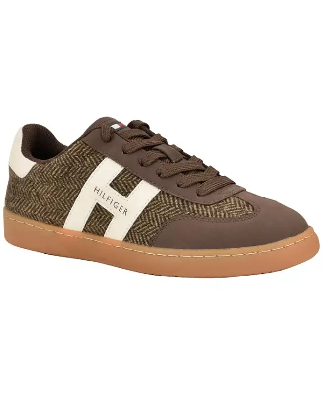 Women's Maisie Low Profile Lace-Up Sneakers - Brown Tweed - TOMMY HILFIGER