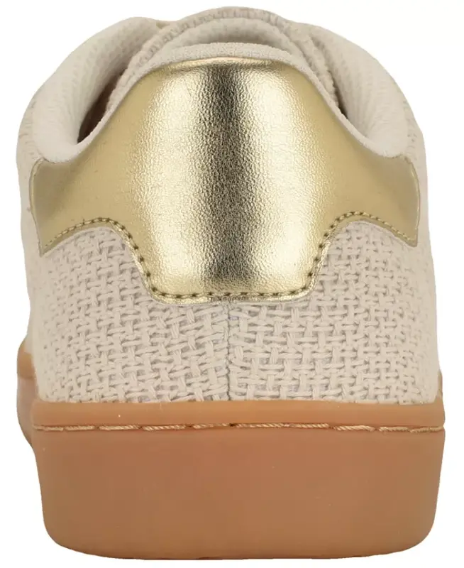 Women's Maisie Low Profile Lace-Up Sneakers - Gold/Beige - 3