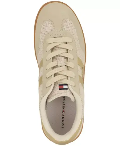 Women's Maisie Low Profile Lace-Up Sneakers - Gold/Beige - 4