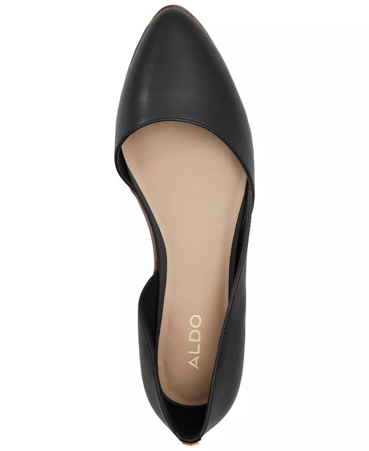 Women's Marakova Slip-On Cutout d'Orsay Flats Black Leather - 10