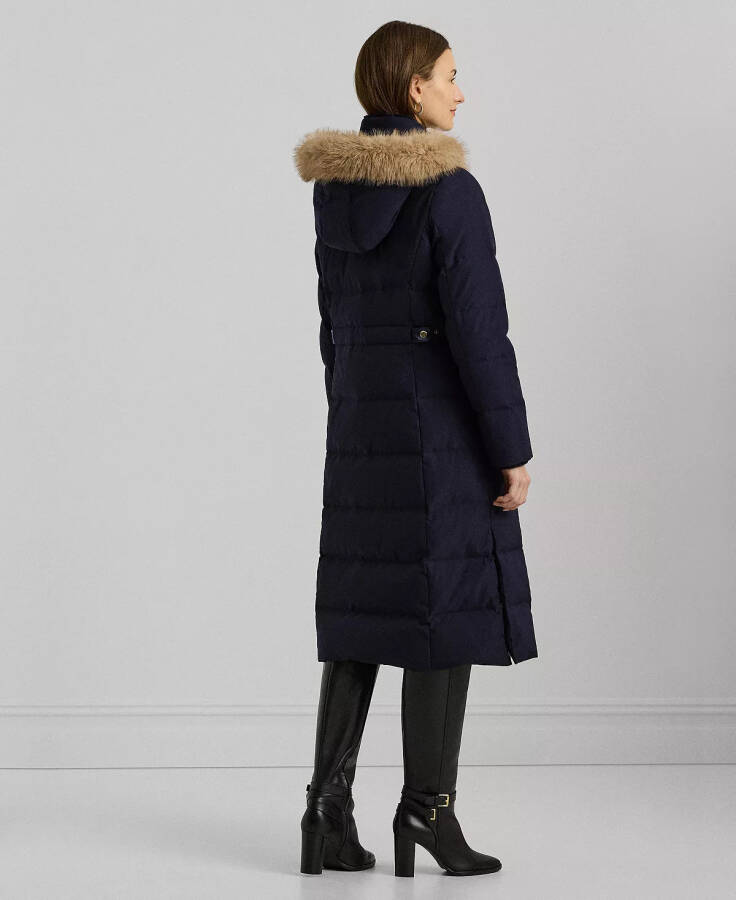 Women's Maxi Faux-Fur-Trimmed Hooded Puffer Coat Dk Navy - 2