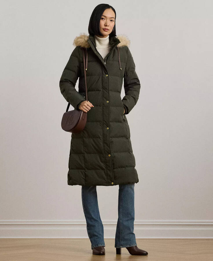 Women's Maxi Faux-Fur-Trimmed Hooded Puffer Coat Litchfield - 1