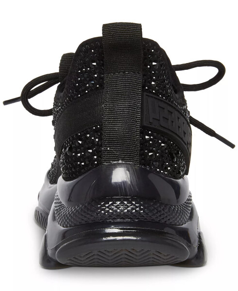 Women's Maxima Rhinestone-Trim Trainer Sneakers Black/Black Rhinestone - 3