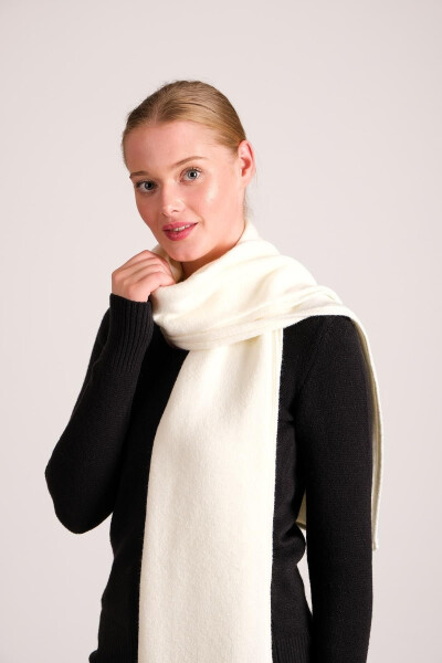 Women's Melange Soft Touch Scarf Ecru 23w506 - 4